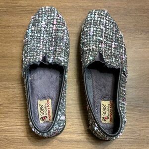 Bobs By Skechers Memory Foam Women’s Shoes, Grey/Pink/Blue/Black, Size 6.